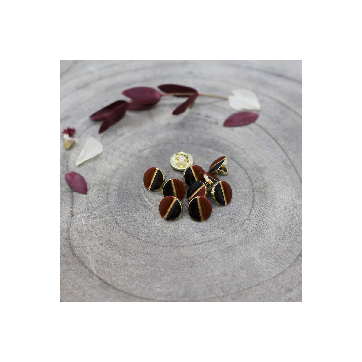 Boutons Wink Black Rust Atelier Brunette