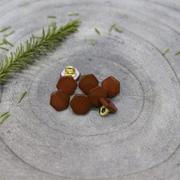 Quartz Buttons - Rust / Crispy Brownie