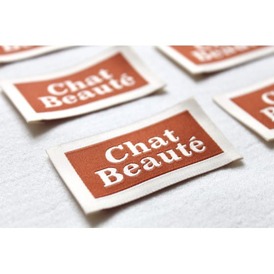 "Chat Beauté" Woven labels