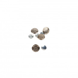 Bachelor buttons x 4 - Silver