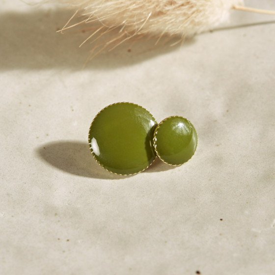 Boutons Gem - Matcha Leaf