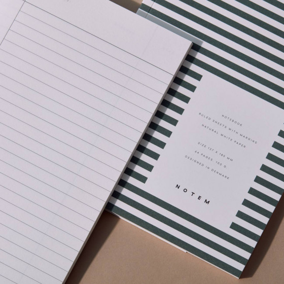 Small Notebook - Lined Pages - Dark Green