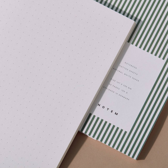 Médium Notebook - Dotted Pages - Green