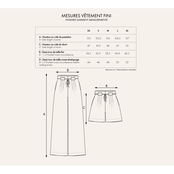 LE Pantalon Short - Patron PDF
