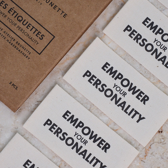 étiquettes Empower your Personality - Atelier Brunette