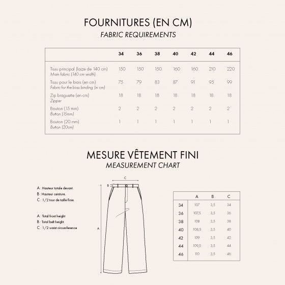 LE Pantalon - Paper Sewing Pattern