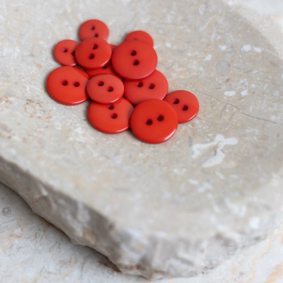 Classic Shine Buttons - Tangerine