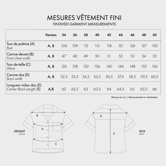 LA Chemisette - PDF sewing pattern